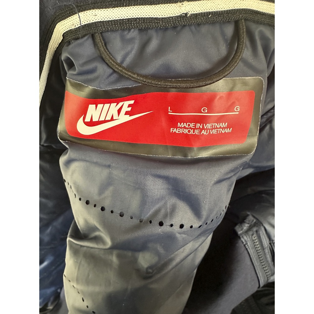 NIKE Tech Fleece Puffer Aeroloft Bomber Jacket Navy Goose Down 804982-423 Large - Picture 11 of 15